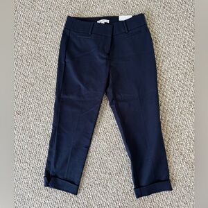 Loft Navy Cropped Marisa Pants